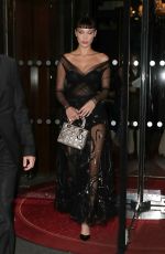 BELLA HADID Leaves Her Hotel in Paris 01/22/2018