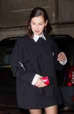BELLA HADID Leaves Royal Monceau Hotel in Paris 01/18/2018