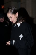 BELLA HADID Leaves Royal Monceau Hotel in Paris 01/18/2018