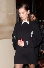 BELLA HADID Leaves Royal Monceau Hotel in Paris 01/18/2018