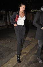 BELLA HADID Night Out in Milan 01/15/2018
