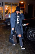 BELLA HADID Out and About in New York 01/11/2018