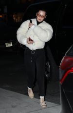 BELLA HADID Out and About in New York 01/25/2018