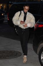 BELLA HADID Out and About in New York 01/25/2018