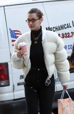 BELLA HADID Out and About in New York 01/25/2018