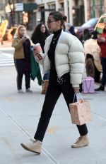 BELLA HADID Out and About in New York 01/25/2018