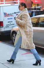 BELLA HADID Out and About in New York 01/26/2018