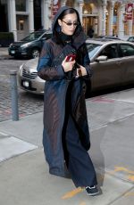 BELLA HADID Out and About in New York 01/28/2018
