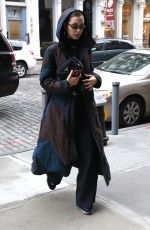 BELLA HADID Out and About in New York 01/28/2018