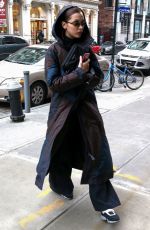 BELLA HADID Out and About in New York 01/28/2018