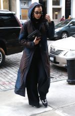 BELLA HADID Out and About in New York 01/28/2018