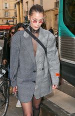 BELLA HADID Out and About in Paris 01/17/2018