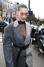 BELLA HADID Out and About in Paris 01/17/2018