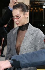 BELLA HADID Out and About in Paris 01/17/2018
