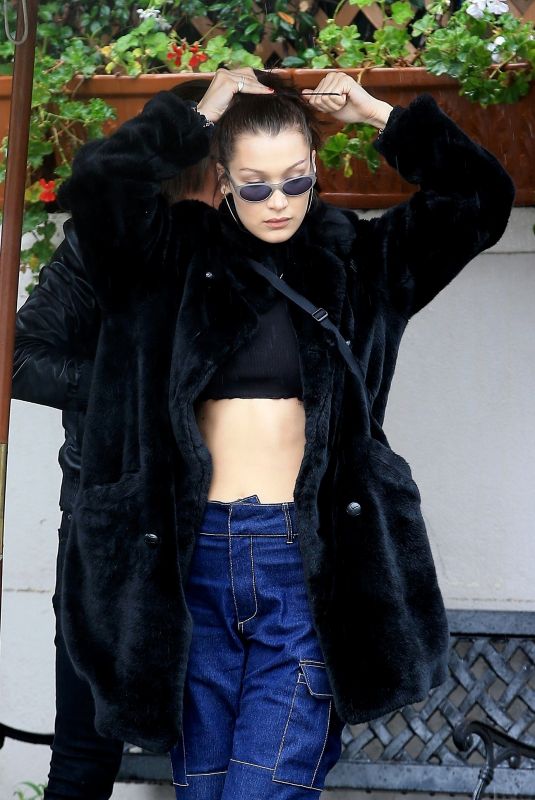 BELLA HADID Out for Lunch at Il Pastaio in Beverly Hills 01/09/2018