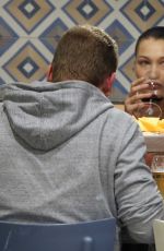 BELLA HADID Out for Pizza in Milan 01/15/2018