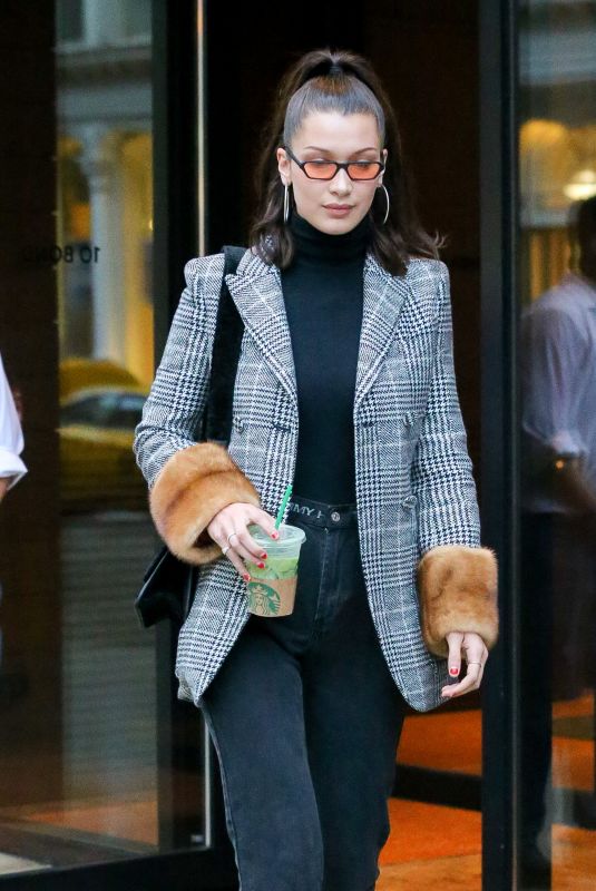 BELLA HADID Out in New York 01/13/2018