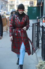 BELLA HADID Out in New York 01/31/2018