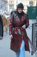 BELLA HADID Out in New York 01/31/2018