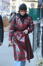 BELLA HADID Out in New York 01/31/2018