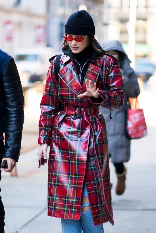 BELLA HADID Out in New York 01/31/2018