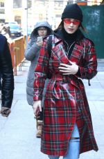 BELLA HADID Out in New York 01/31/2018
