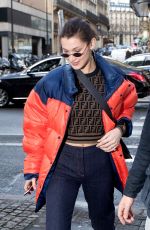 BELLA HADID Out Shopping in Paris 01/19/2018