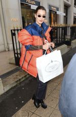 BELLA HADID Out Shopping in Paris 01/19/2018