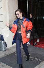 BELLA HADID Out Shopping in Paris 01/19/2018