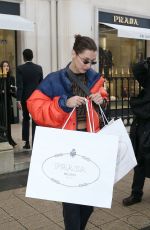 BELLA HADID Out Shopping in Paris 01/19/2018
