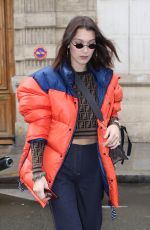 BELLA HADID Out Shopping in Paris 01/19/2018