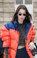 BELLA HADID Out Shopping in Paris 01/19/2018