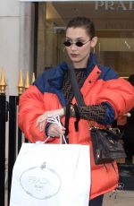 BELLA HADID Out Shopping in Paris 01/19/2018