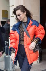 BELLA HADID Out Shopping in Paris 01/19/2018