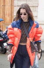 BELLA HADID Out Shopping in Paris 01/19/2018
