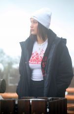 BELLA HADID Out Skiing in St Moritz 01/16/2018