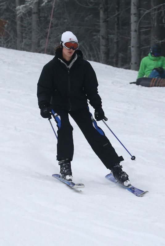 BELLA HADID Out Skiing in St Moritz 01/16/2018