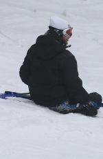 BELLA HADID Out Skiing in St Moritz 01/16/2018