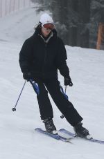BELLA HADID Out Skiing in St Moritz 01/16/2018