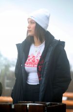 BELLA HADID Out Skiing in St Moritz 01/16/2018