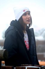 BELLA HADID Out Skiing in St Moritz 01/16/2018