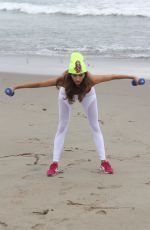 BLANCA BLANCO Working Out at a Beach in Malibu 01/21/2018
