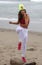 BLANCA BLANCO Working Out at a Beach in Malibu 01/21/2018