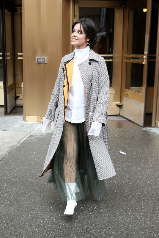 CAMILA CABELLO Leaves Elvis Duran Z100 Morning Show in New York 01/11/2018