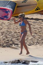 CAMILLE GRAMMER in Bikini on the Beach in Hawaii 12/31/2017