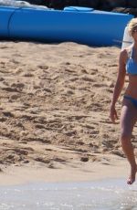 CAMILLE GRAMMER in Bikini on the Beach in Hawaii 12/31/2017