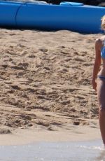 CAMILLE GRAMMER in Bikini on the Beach in Hawaii 12/31/2017