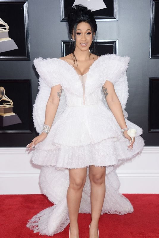 CARDI B at Grammy 2018 Awards in New York 01/28/2018