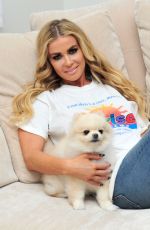CARMEN ELECTRA with Her Dog on the Set of a Photoshoot 01/29/2018