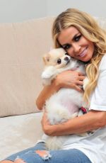 CARMEN ELECTRA with Her Dog on the Set of a Photoshoot 01/29/2018
